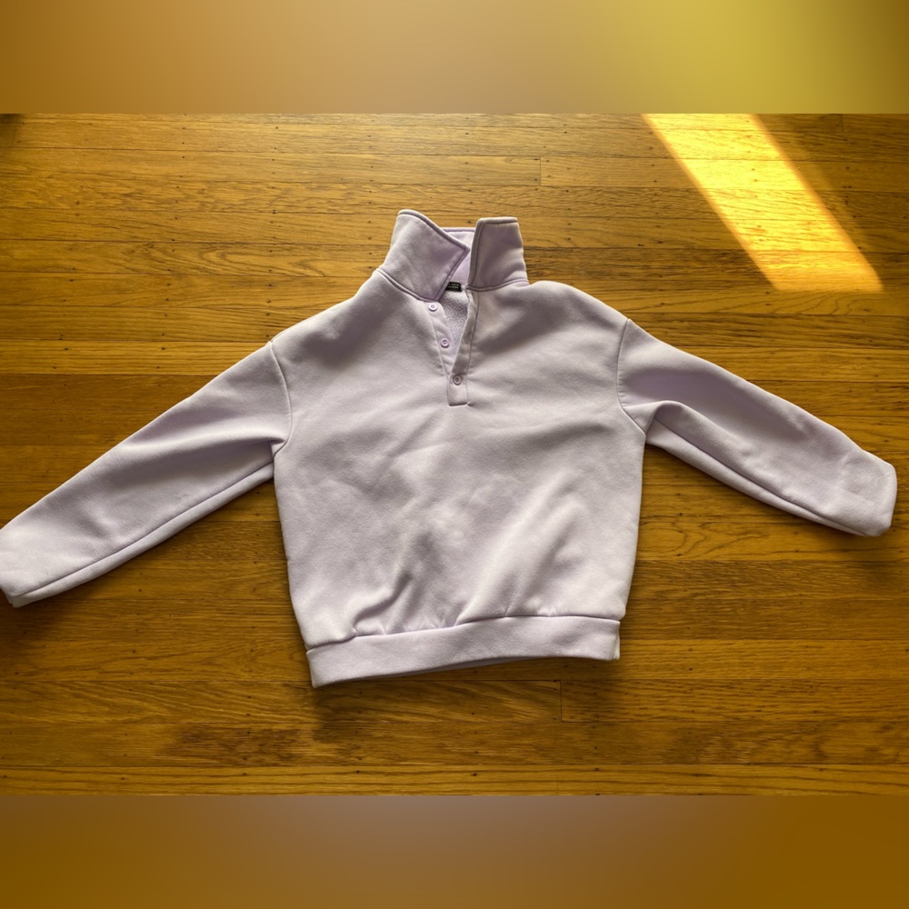 Lilac button up pullover